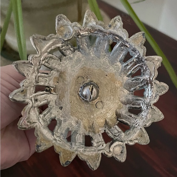 Antique Silver Plated Toothbrush Holder - Picture 3 of 6